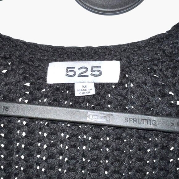 REVOLVE FAVORITE | 525 America Black chunky cable knit relaxed button cardigan M - Picture 4 of 5